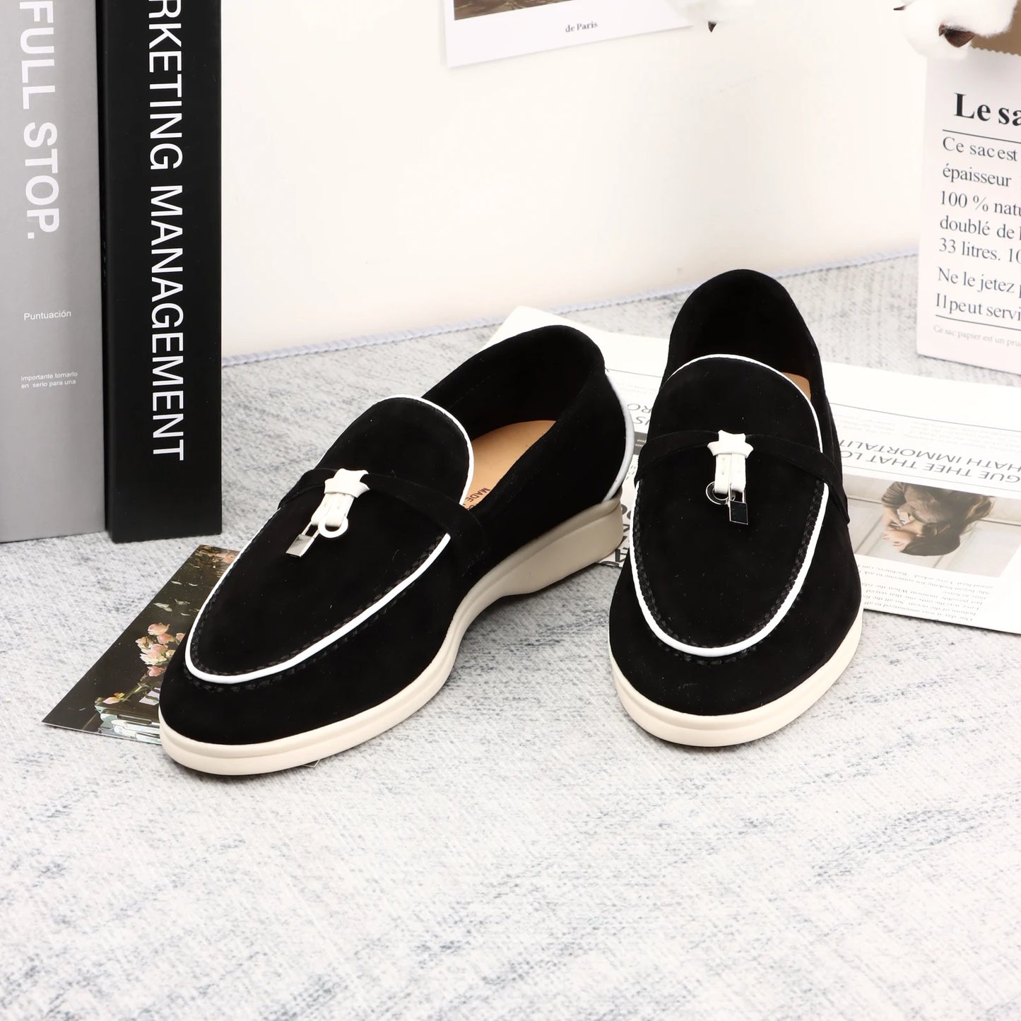 Women Leather Loafers Casual Shoes Brand Comfortable Walking Woman Shoes