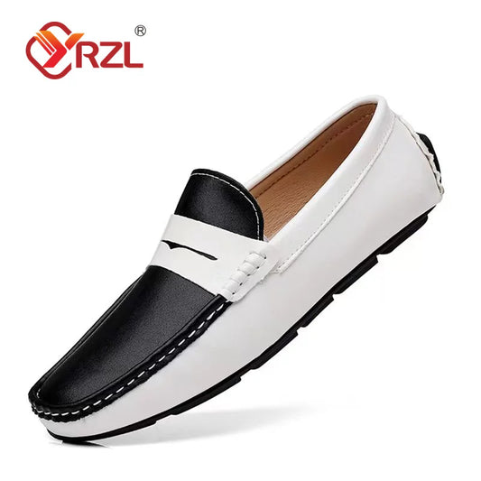 Genuine Leather Loafers for Men Size 48 Slip on Shoes Driving Flats Casual Moccasins Men Comfy Mixed Colors Men Shoes