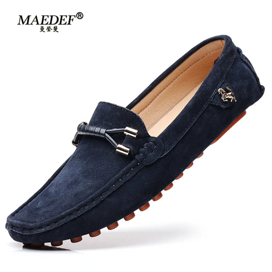 Men Casual Shoes Breathable Leather Loafers Business for Men Driving Moccasins Comfortable Slip on Shoe