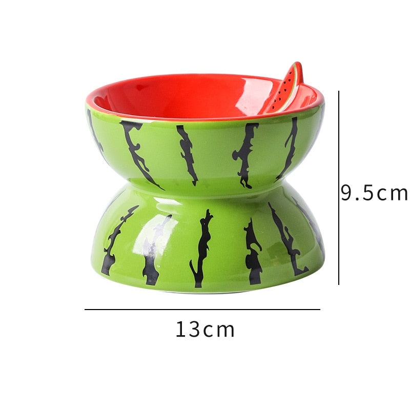 Cat Ceramic Bowl Fruit Shape Small Dogs Food Water Snack Bowls Pet Elevated Drink Eat Feeders Puppy Cats Cute Feeding Supplies water bowl