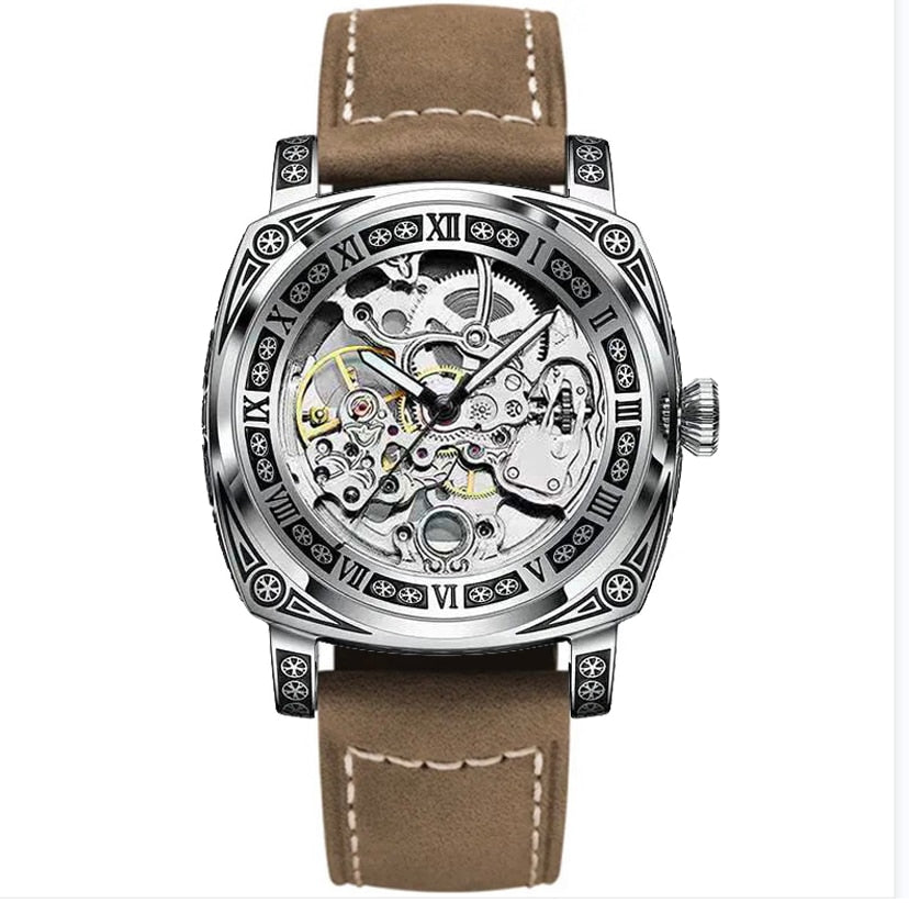 New Men Authentic Brand Carved Watches Fully Automatic men watches Hollowed Seagull Mechanical Watches luxury MAN WATCH