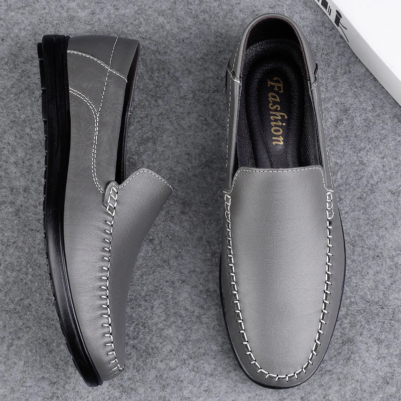 High Quality Men Loafers Genuine Leather Male Casual Shoes Handmade Moccasins Men Comfy Driving Shoes Man Sneakers Male Footwear