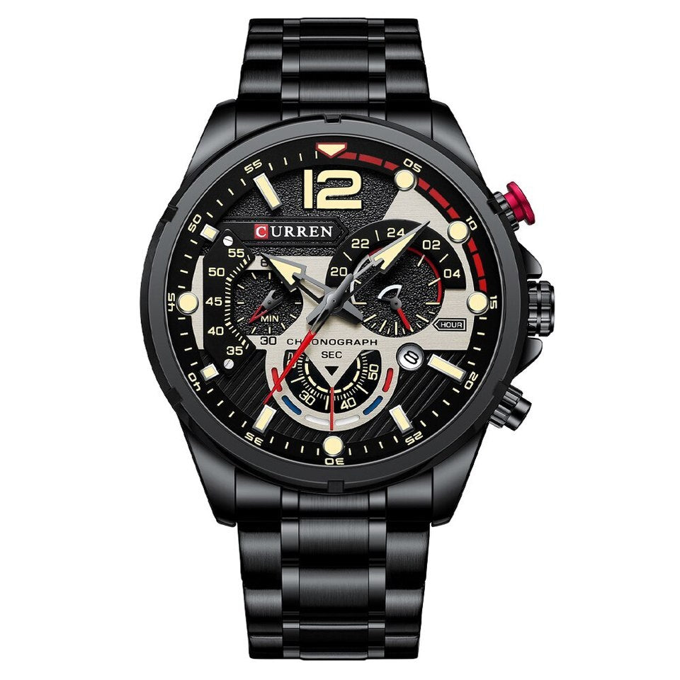 Watches Men CURREN Top Brand Luxury Casual Steel Quartz Men Watch Business Clock Male Sport Waterproof Date Chronograph