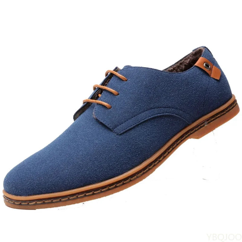 Spring Big Size 38-46 Suede Leather Men Shoes Oxford Casual Classic Sneakers For Male Comfortable Footwear