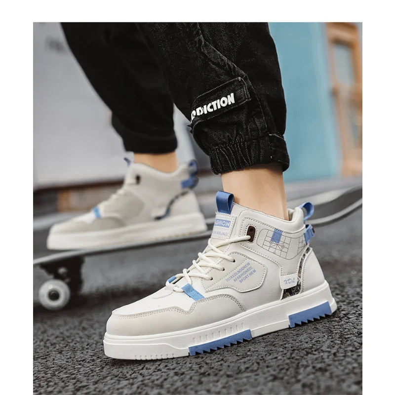 New Men Summer Breathable Sneakers Fashion Casual Designer Platform Shoes Comfortable High Top Shoes Tennis Shoes for Men