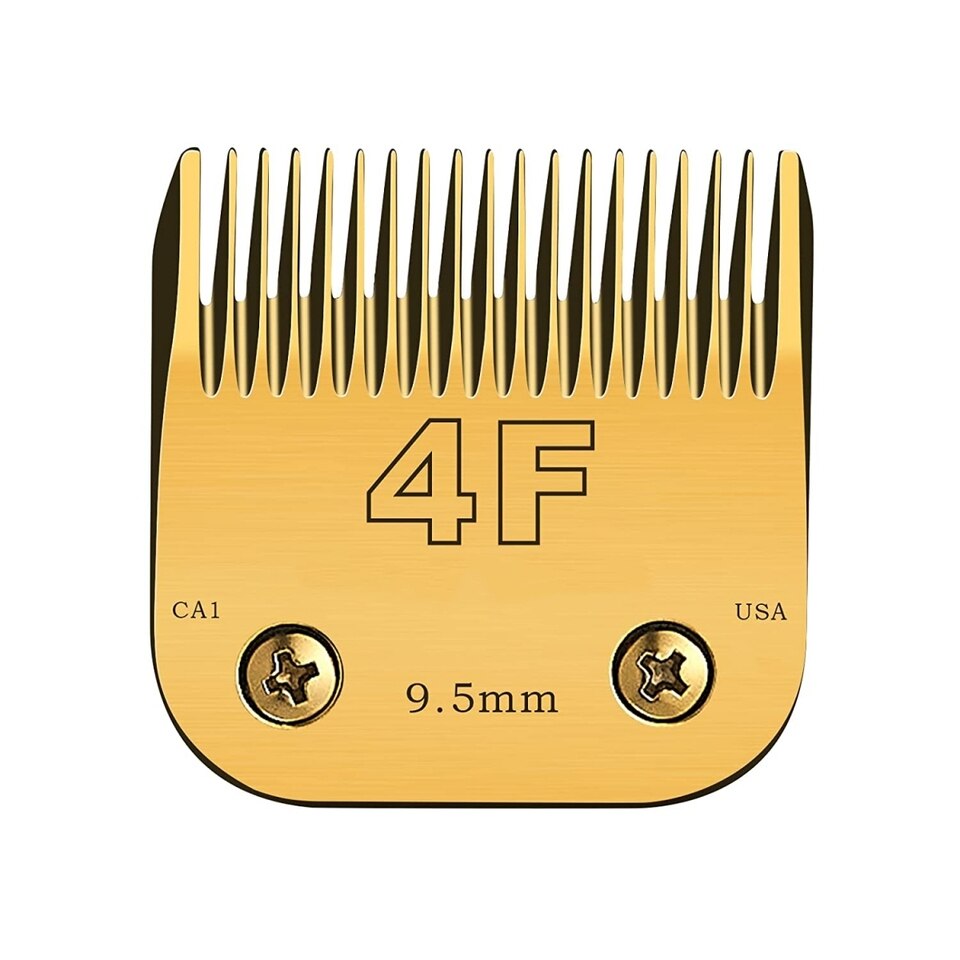 Gold Detachable Pet Electric Shear Stainless Steel Blade 4F/5F/7F/10/15  Compatible With Andis, Oster A5, Wahl KM Series 4F 9.5mm