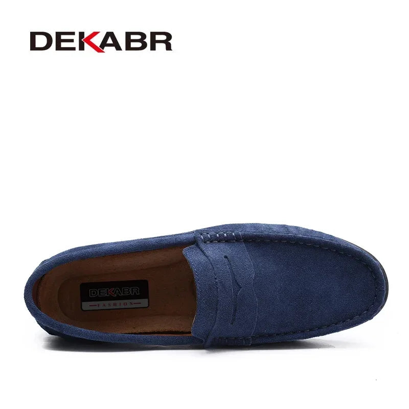 Brand Spring Summer Hot Sell Moccasins Men Loafers High Quality Genuine Leather Shoes Men Flats Lightweight Driving Shoes