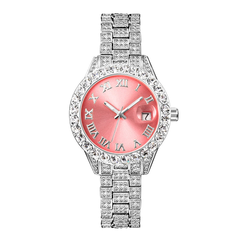 New Pink Women Watch Luxury Small Face Elegant Quartz Watches For Ladies Icy Look Party Jewelry Mini Babe So Cute Arm Clock