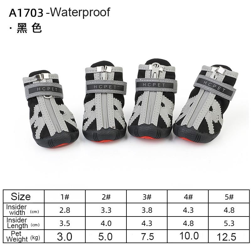 4pcs/set Waterproof Pet Dog Shoes Antiskid Puppy Rain Shoes Chihuahua Walking Boots Breathable Cat Socks Pet Paw Accessories O, 1