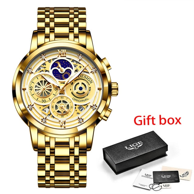 Ladies Watch Woman Luxury Fashion Waterproof Watch for Women Watches Quartz Stainless Steel Clock Gift Relogio Feminino+Box