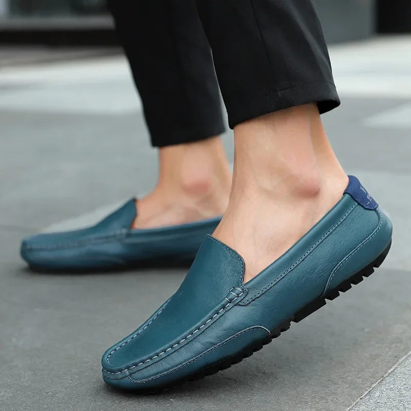 Men Luxury Trendy Casual Slip on Formal Loafers Men Moccasins Italian Black Male Driving Shoes Sneakers Plus Size Shoes Leather