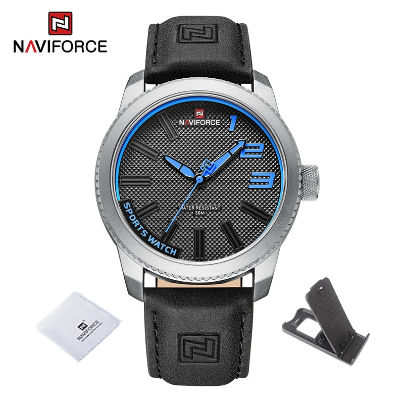 New Male Wristwatch Military Sports Shockproof Waterproof Leather Watch Men Fashion Casual Clock Relogio Masculino SBEB