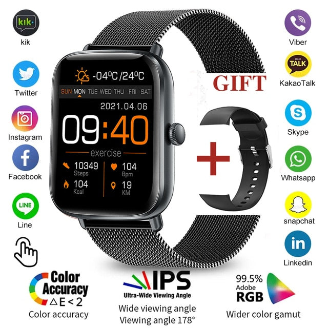 New Bluetooth Heart Rate Monitor Smart Watch Men Full Touch Dial Call Fitness Tracker IP67 Waterproof Smartwatch Men women