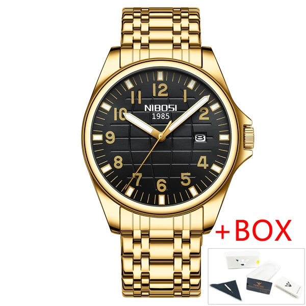 Top Brand Luxury Mens Watches Luminous Waterproof Stainless Steel Watch Quartz Men Date Calendar Business Wristwatch