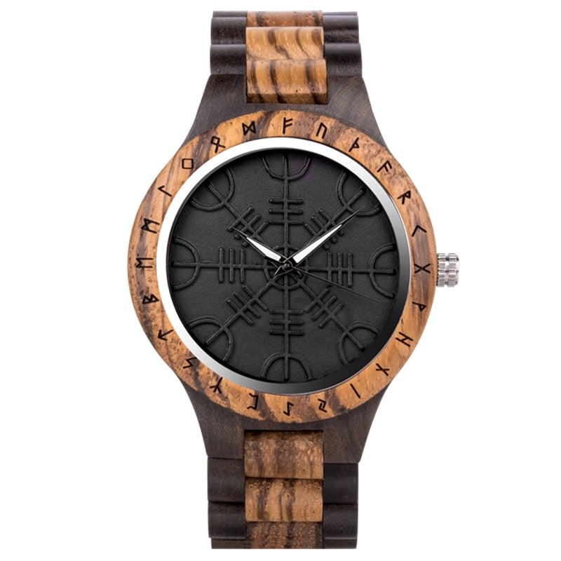 Men Watches Zebra Wood Vintage Watch for Men Come With Bamboo Box Thanksgiving Christmas Gift T99, China, Yes