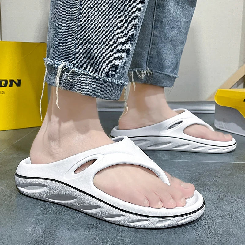 New Men Flip Flops Slides Slippers Outdoor Indoor Man Slippers Soft Thick Bottom Home Shoes Beach Slippers Flip Flops