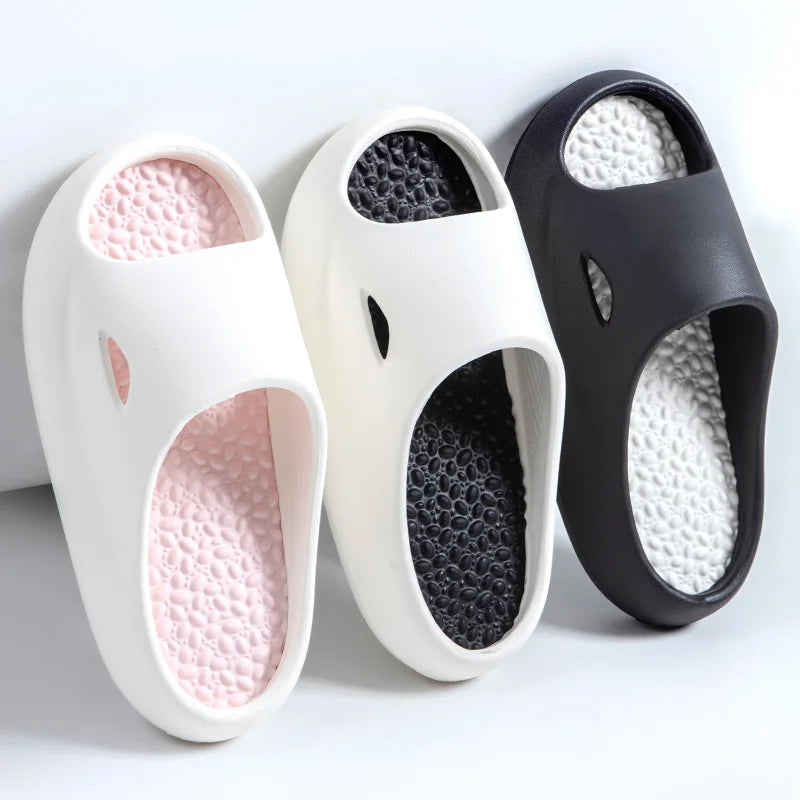 Thick Platform Bathroom Home Slippers Women Outdoor Soft Sole Couple Slides Shoes Woman Non Slip Flip Flops Beach Sandals