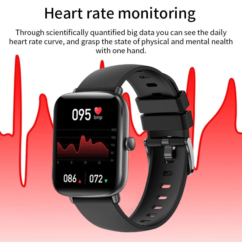 New Bluetooth Heart Rate Monitor Smart Watch Men Full Touch Dial Call Fitness Tracker IP67 Waterproof Smartwatch Men women