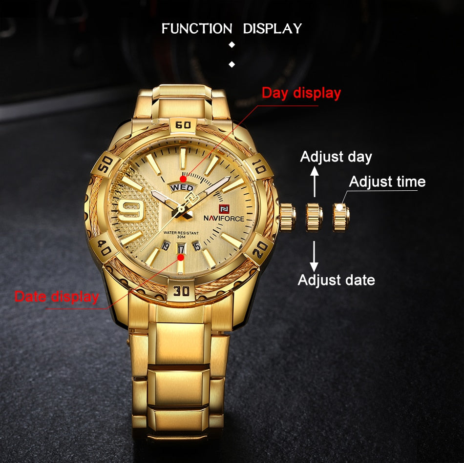 New Men WristWatch Fashion Quartz Classic Watches For Men Waterproof Business Steel Band Clock Man