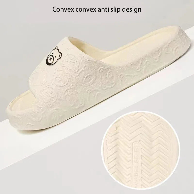 Summer Women Fashion Cute Outdoor Non-Slip Rubber Slippers Indoor Soft Sole Couple Graffiti Sandals