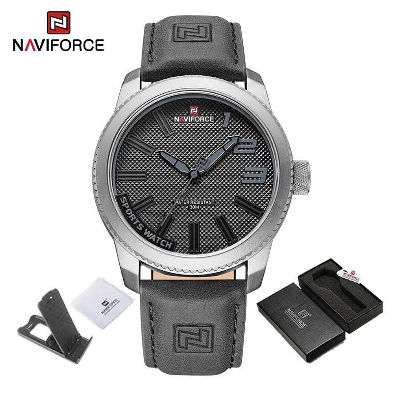 New Male Wristwatch Military Sports Shockproof Waterproof Leather Watch Men Fashion Casual Clock Relogio Masculino SGYGY-BOX