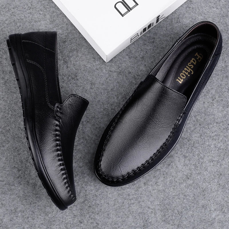 High Quality Men Loafers Genuine Leather Male Casual Shoes Handmade Moccasins Men Comfy Driving Shoes Man Sneakers Male Footwear