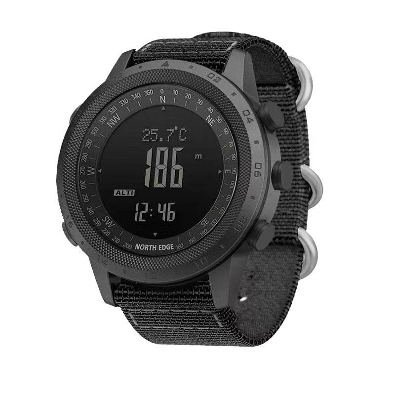 NORTH EDGE Men sport Digital watch Hours Running Swimming Military Army watches Altimeter Barometer Compass waterproof 50m