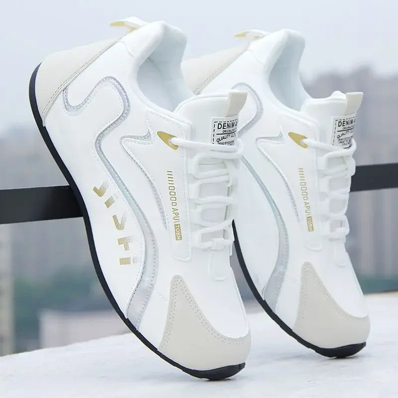 Men PU Leather Waterproof Sneakers Casual Sports Shoes Men Lightweight Breathable Flat Non-slip Tenis Shoes Zapatillas Hombre