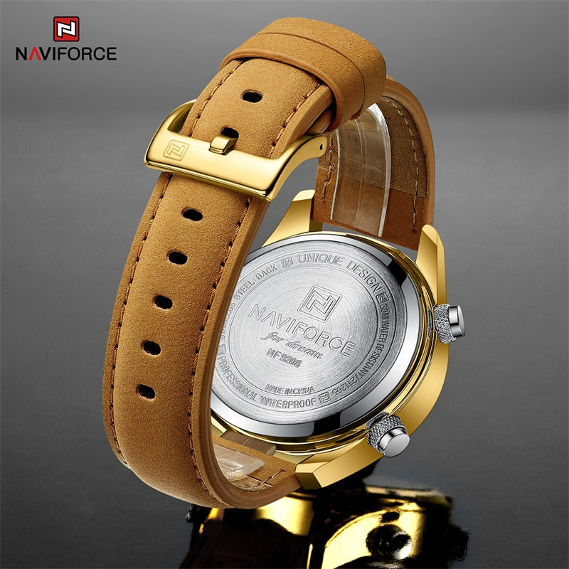 Luxury Brand Original Watches For Men Casual Sports Chronograph Alarm Quartz Wrist Watch Leather Waterproof Clock 9163