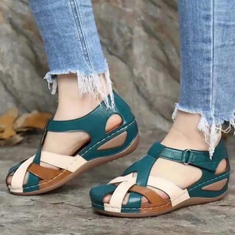 Women Sandals Soft Summer Shoes For Women Low Heels Sandals Summer Elegant Woman Heeled Shoes Lightweight Heel