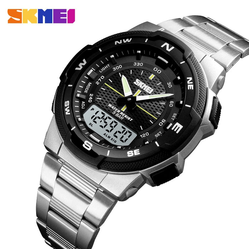 Men Watch Fashion Quartz Sports Watches Stainless Steel Strap Men Watches Top Brand Luxury Business Waterproof Wrist Watch