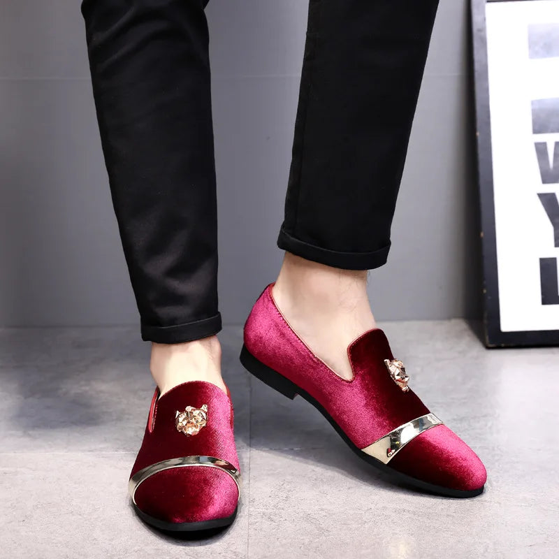 Party Shoes for Men Dress Shoe Designer Slip on Loafers Male Italian Luxury Brand Wedding Shoes Mocasines Hombre