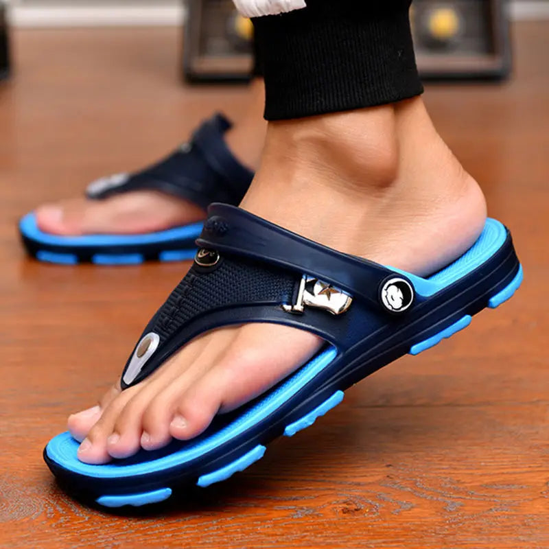 Summer Sandals Men Slippers Outdoor Beach Casual Shoes Zapatos De Hombre Indoor Durable Anti Slip Peep Toe