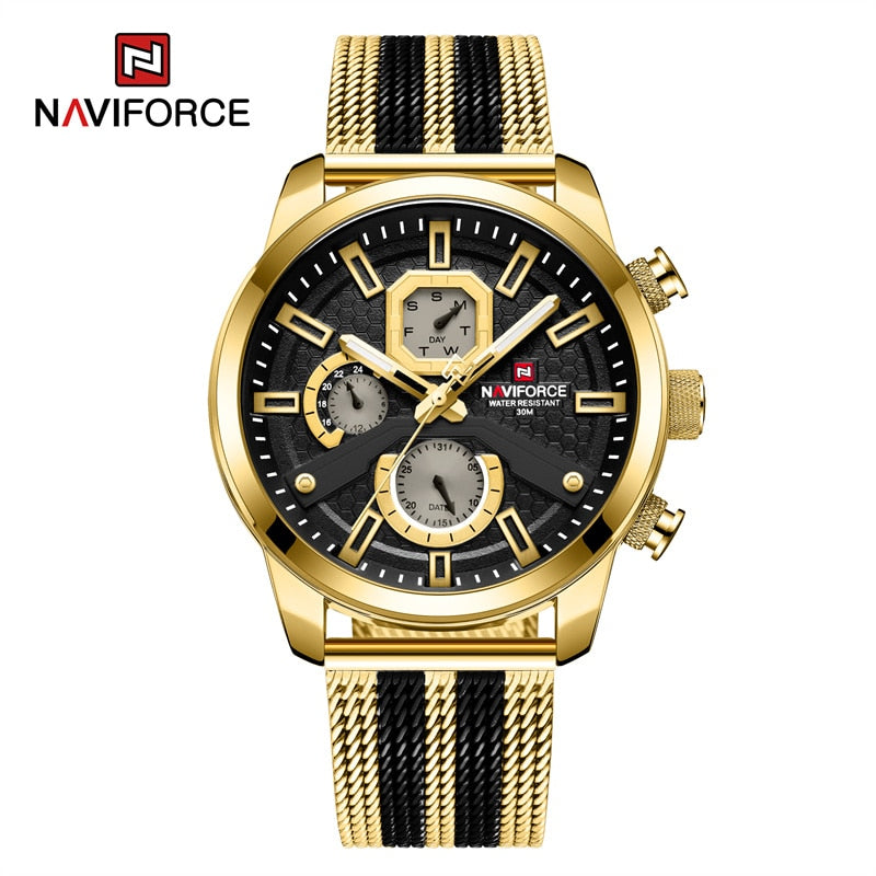 Men Calendar Watches Casual Sport Watch for Men Quartz WristWatch Stainless Steel Strap Watch Relogio Masculino