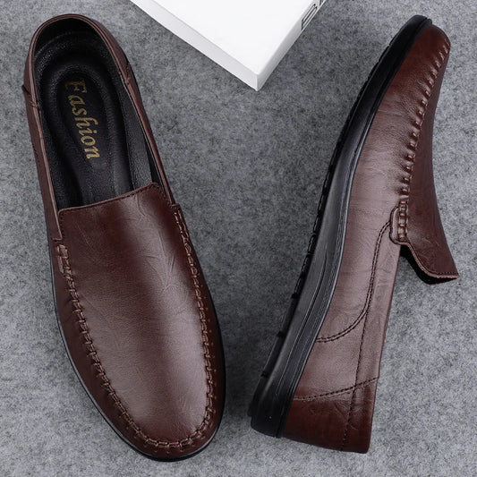 High Quality Men Loafers Genuine Leather Male Casual Shoes Handmade Moccasins Men Comfy Driving Shoes Man Sneakers Male Footwear