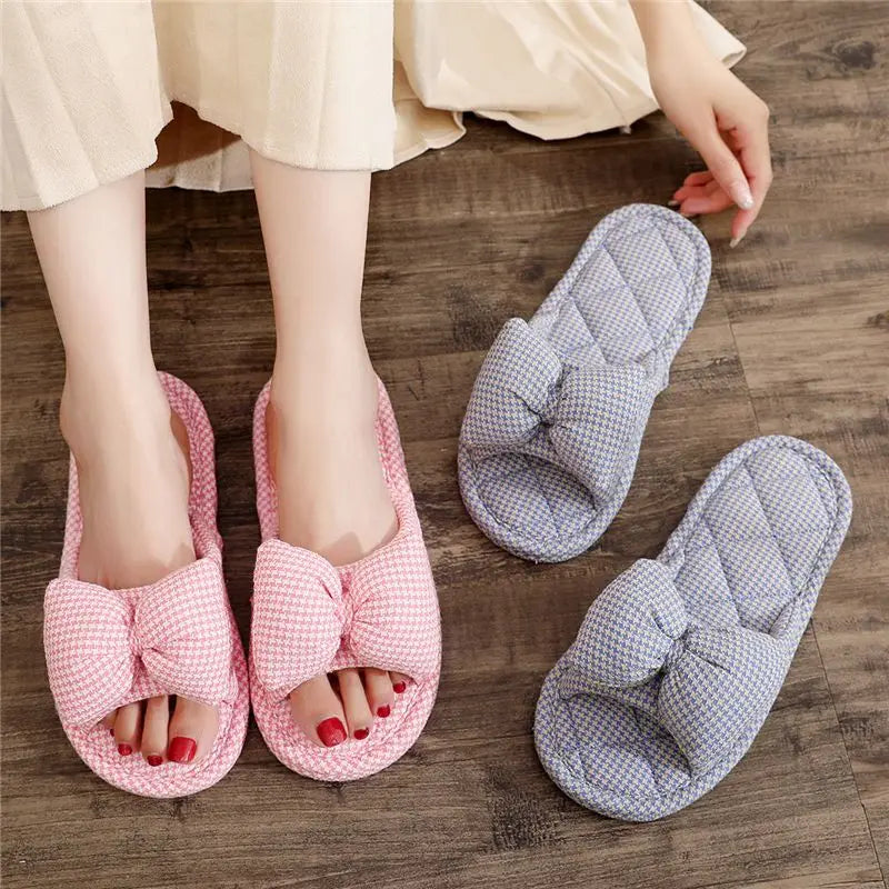 Korean Version of Anti Slip Fabric Sole with Soft Soles for Men and Women, Indoor Silent Floor Slippers for Couples