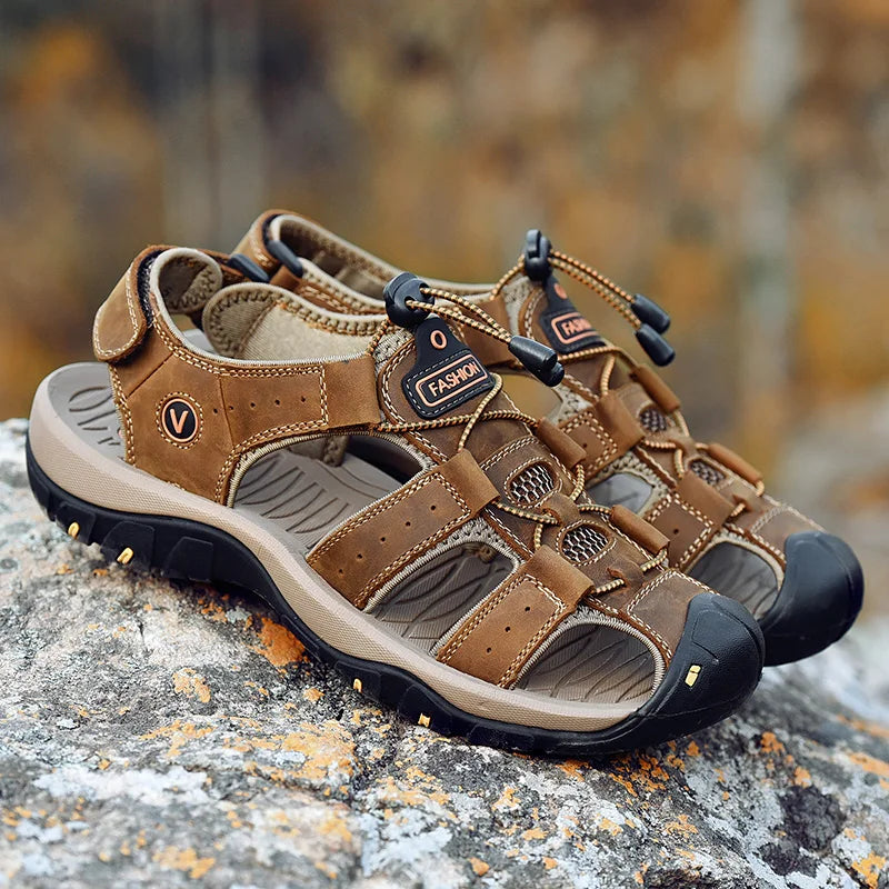 Outdoor Men Summer Sandals Non-slip Walking Hiking Trekking Shoes Men Slippers Beach Wading Shoes Casual Sneakers Size 38-48