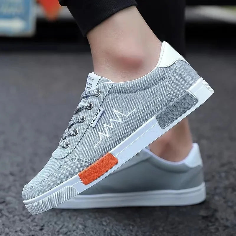 New Men Sneakers Spring Fashion Breathable Canvas Casual Shoes for Men Light Flat Vulcanize Shoe Outdoors Walking Sports Zapatos