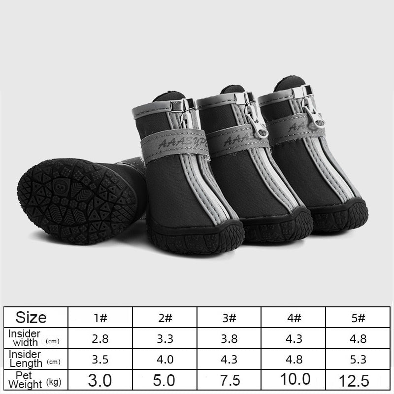 4pcs/set Waterproof Pet Dog Shoes Antiskid Puppy Rain Shoes Chihuahua Walking Boots Breathable Cat Socks Pet Paw Accessories W, 1