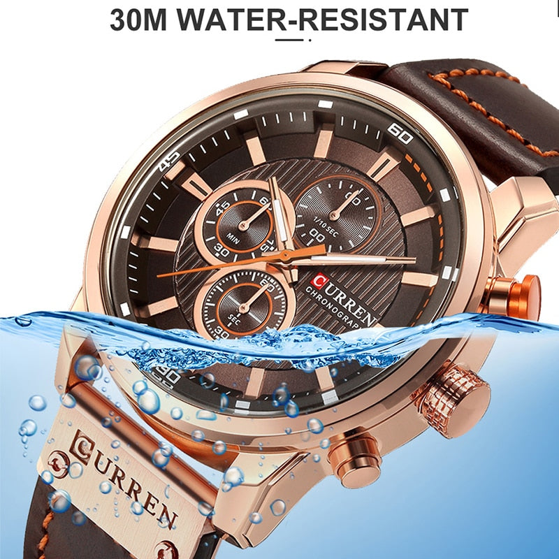 New Date Quartz Men Watches Top Brand Luxury Male Clock Chronograph Sport Mens Wrist Watch