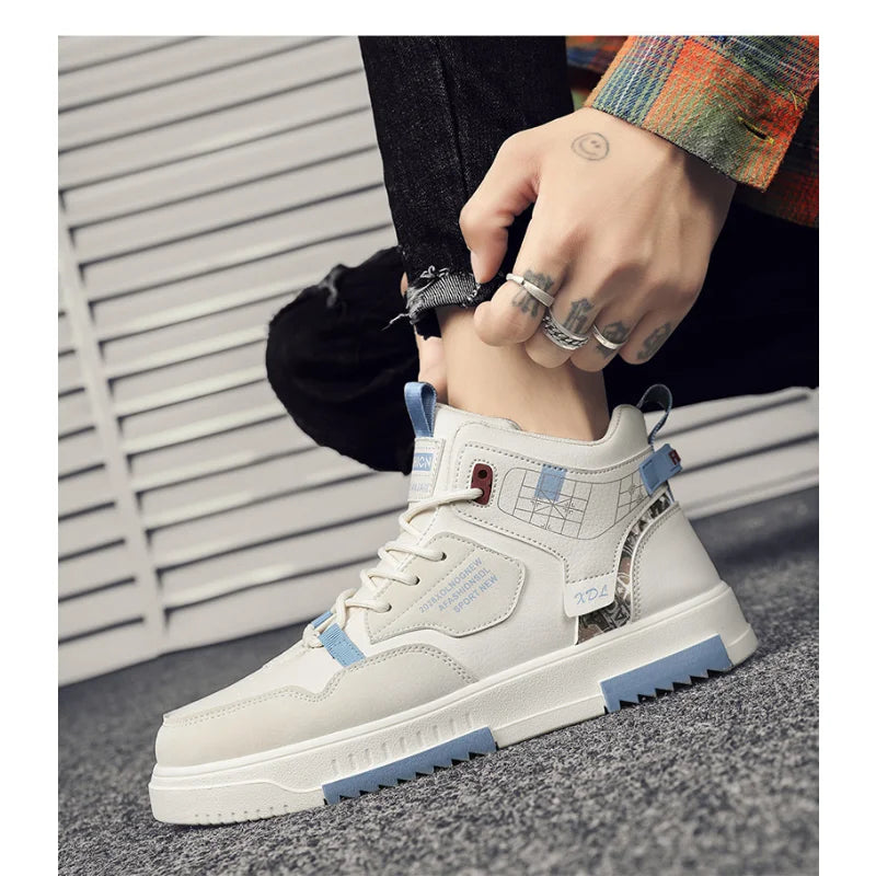 New Men Summer Breathable Sneakers Fashion Casual Designer Platform Shoes Comfortable High Top Shoes Tennis Shoes for Men