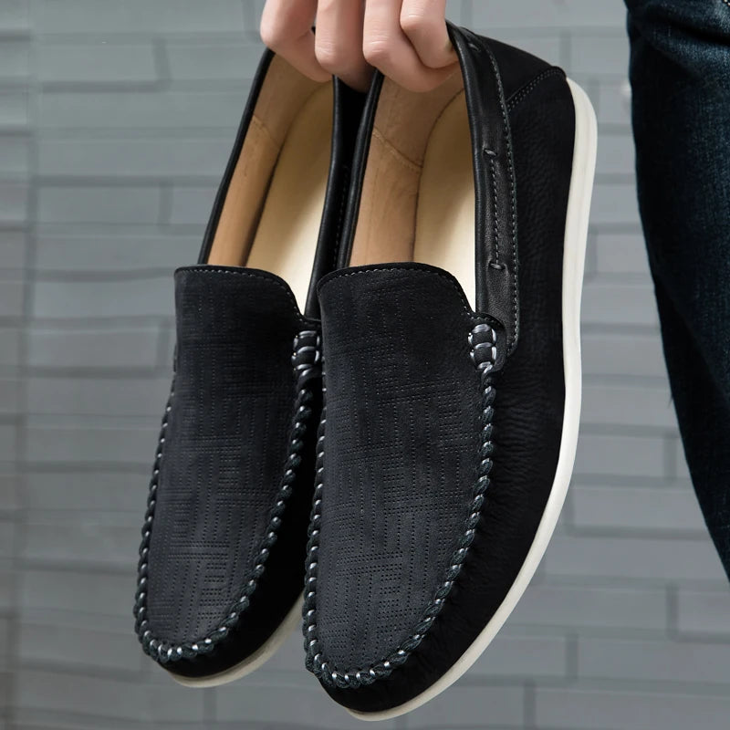 Man Shoes Classic Fashion Italian Style Genuine Leather Men Loafers Slip-On Mens Office Loafers High Quality Men Luxury Shoes