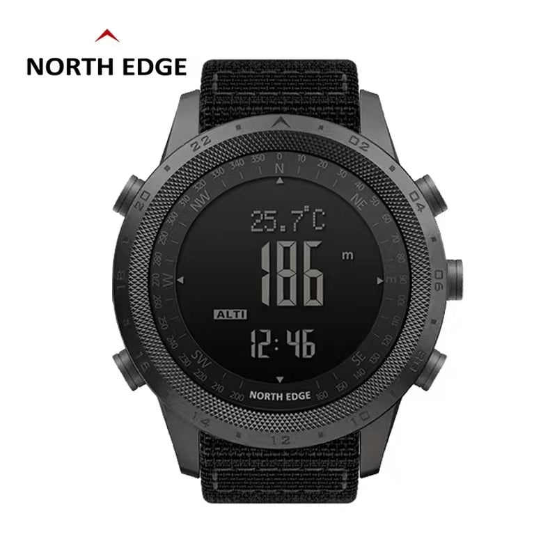 NORTH EDGE Men sport Digital watch Hours Running Swimming Military Army watches Altimeter Barometer Compass waterproof 50m