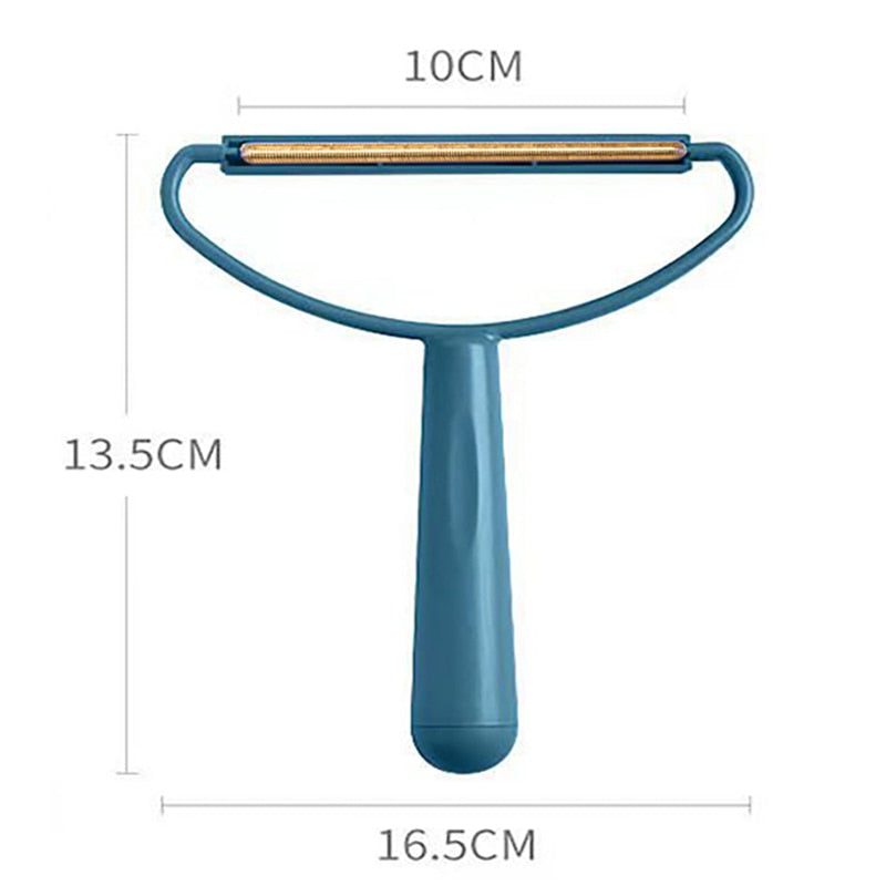 Portable Pet Hair Remover Brush Manual Lint Roller Sofa Clothes Cleaning Brush Fabric Shaver Brush Tool Plus Navy Blue