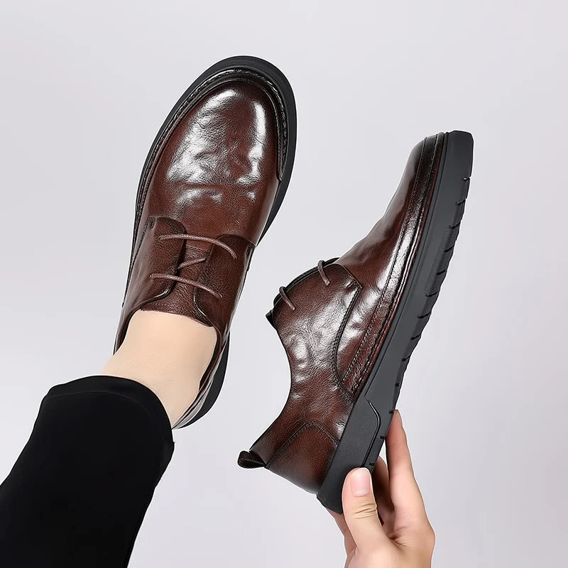 Luxury Brand Genuine Leather Formal Shoes Men Dress Shoes Business Oxford Shoes For Men Flats Shoes