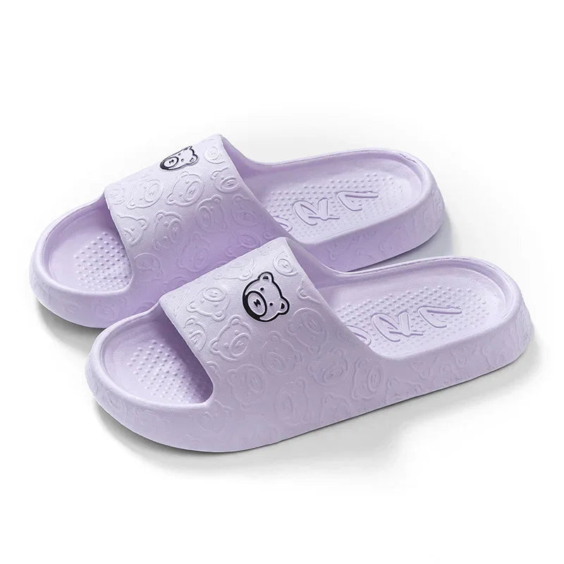 Summer Women Fashion Cute Outdoor Non-Slip Rubber Slippers Indoor Soft Sole Couple Graffiti Sandals