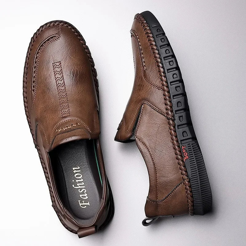 Business Leather Shoes Moccasin Shoes Breathable Men's Casual Loafers Comfortable Shoes for Men Summer Men's Sneakers