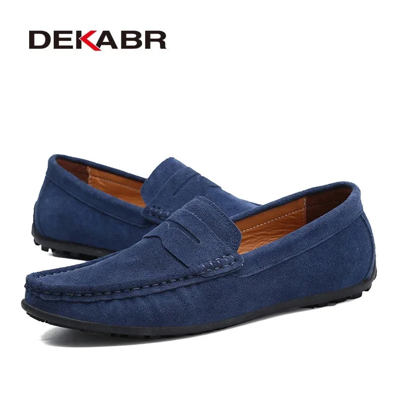 Brand Spring Summer Hot Sell Moccasins Men Loafers High Quality Genuine Leather Shoes Men Flats Lightweight Driving Shoes