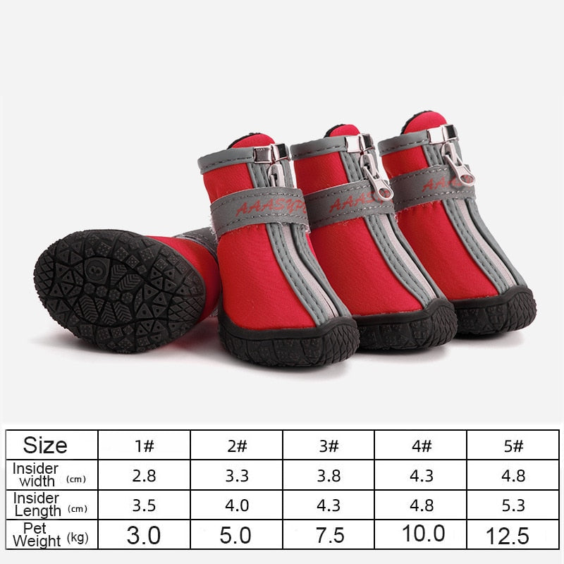 4pcs/set Waterproof Pet Dog Shoes Antiskid Puppy Rain Shoes Chihuahua Walking Boots Breathable Cat Socks Pet Paw Accessories U, 1