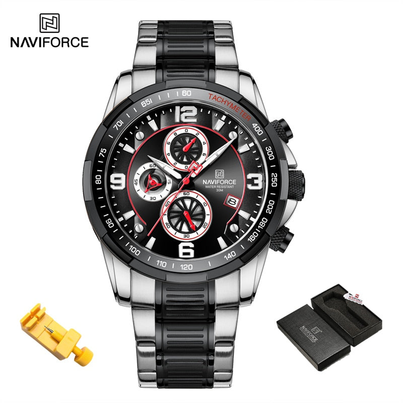 Temperament Men Luxury Fashion Design Gold Men Watches Multifunction Luminous Quartz Male WristWatch Relogio Masculino